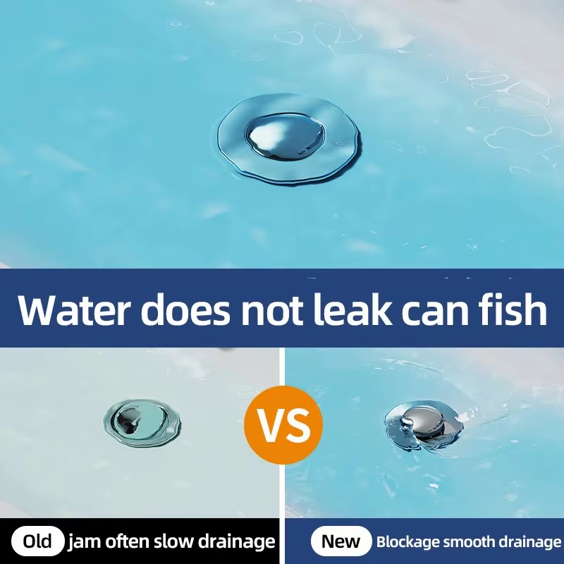 Bathroom Sink Stopper Hair Catcher, Pop-Up Sink Drain Strainer with Removable 304 Stainless Steel Strainer Basket Hair Catcher