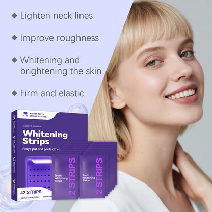 Purple Teeth Whitening Strips Improve Dental Yellowing Oral Cleaning Gel Teeth Bright Stain for Lasting Bright Smile
